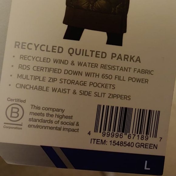 MONDETTA Women Quilted Down Parka 650 Fill Power--Green - Picture 10 of 10